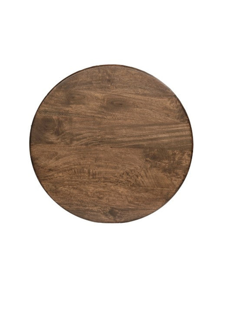 Brown Pedestal Side Table