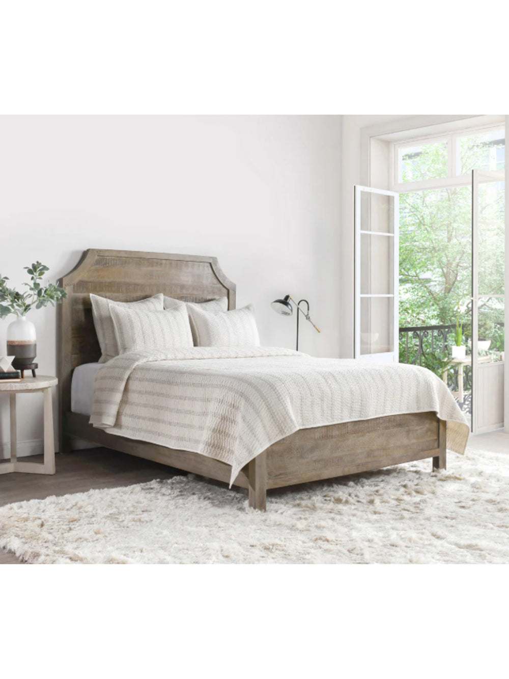 Abram King Quilt Set | Eggshell