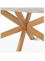 Malibu 90" Iron & Marble Oval Dining Table