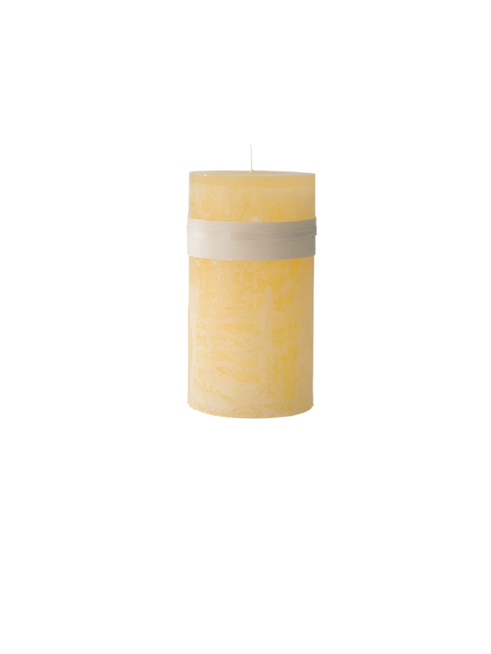 Pale Yellow 9" Timber Pillar Candle