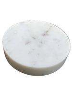 Round White 6" Marble Block Stand