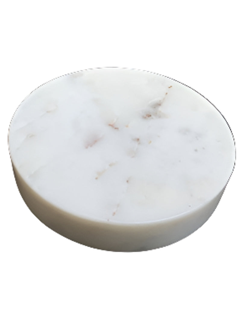 Round White 6" Marble Block Stand