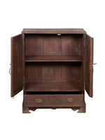 Dark Wood Shelf & Drawer Almirah