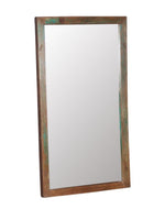 Distressed Turquoise Floor Mirror