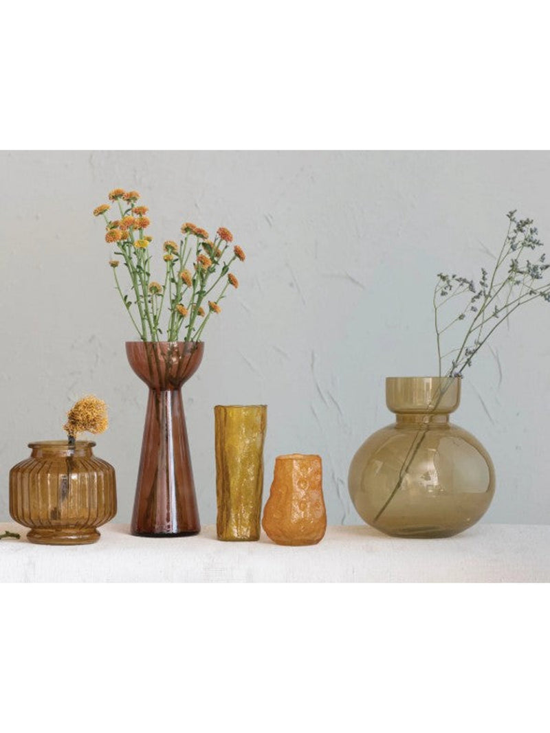 Hand Blown Persimmon Vase