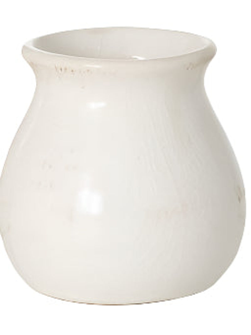 SM White Glossy Vase