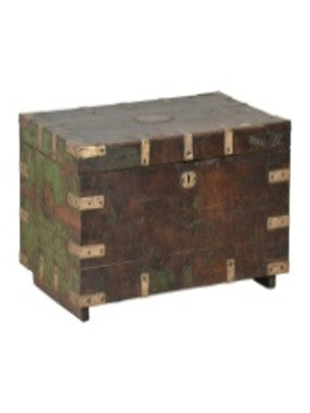 Vintage Trunk w Brass | Green
