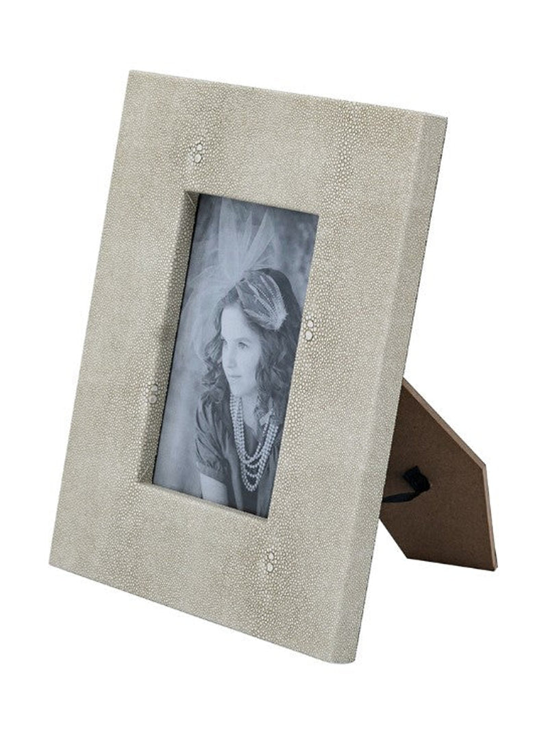 Gray Faux Leather Photo Frame 3.5X5