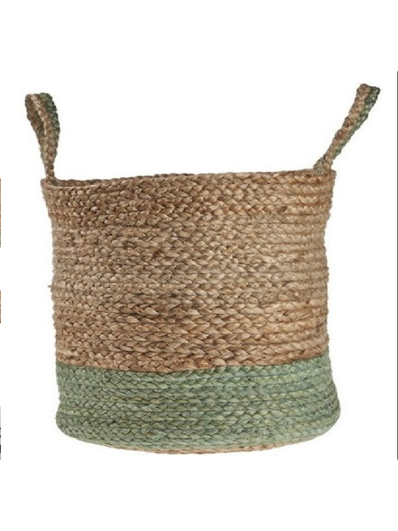 JUTE | BASKET | NATURAL / TEAL
