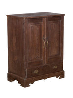 Dark Wood Shelf & Drawer Almirah
