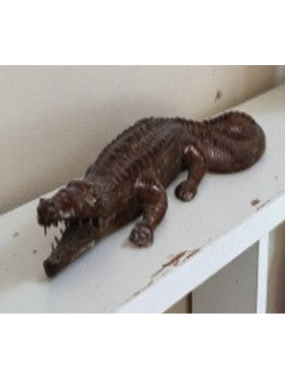 Wood Crocodile Statue