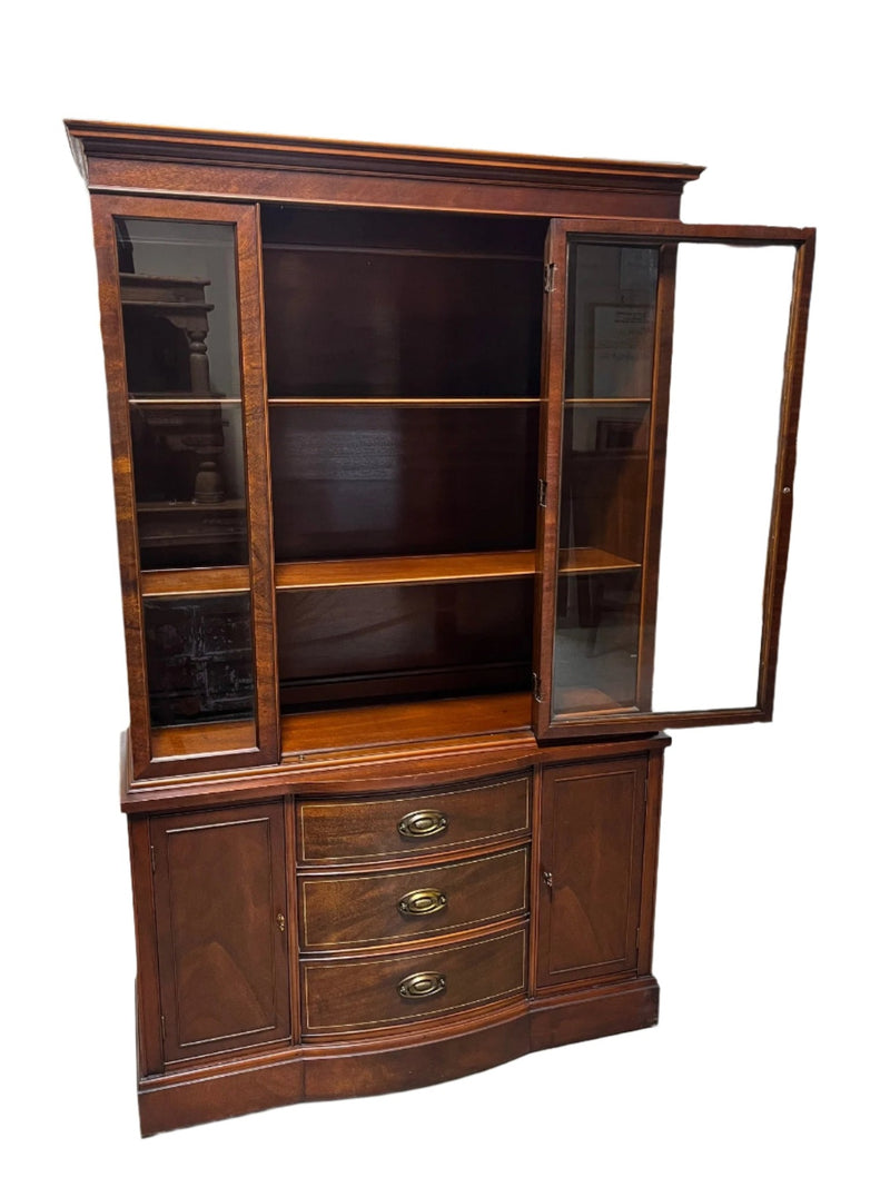 Sheraton Style Mahogany China Cabinet