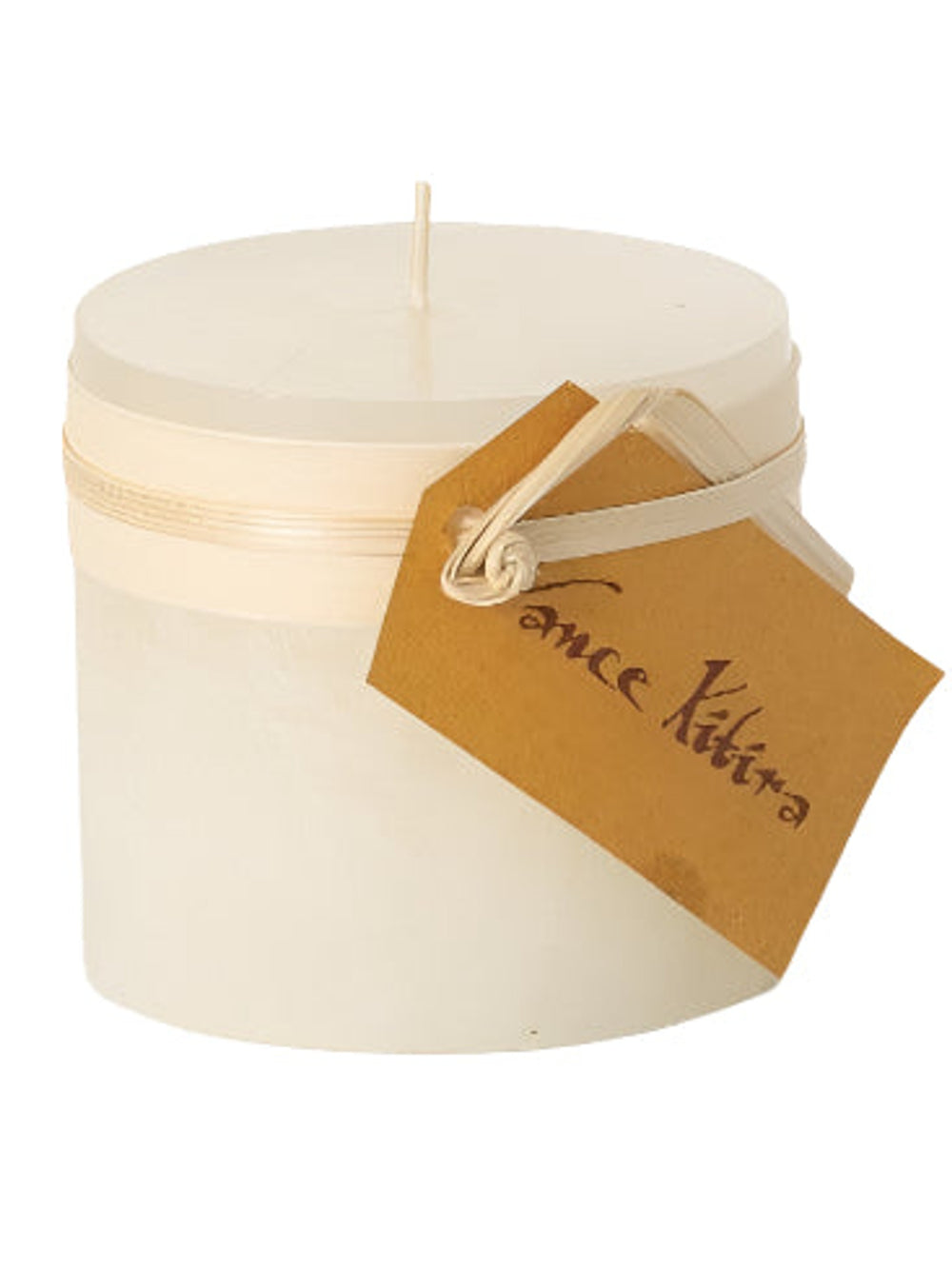 Melon White 4.25" Timber Pillar Candle