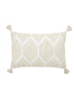 Honeycomb Cotton Tufted Pillow w/Tassels
