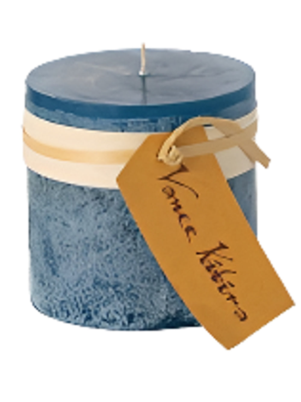 English Blue 4.25" Timber Pillar Candle