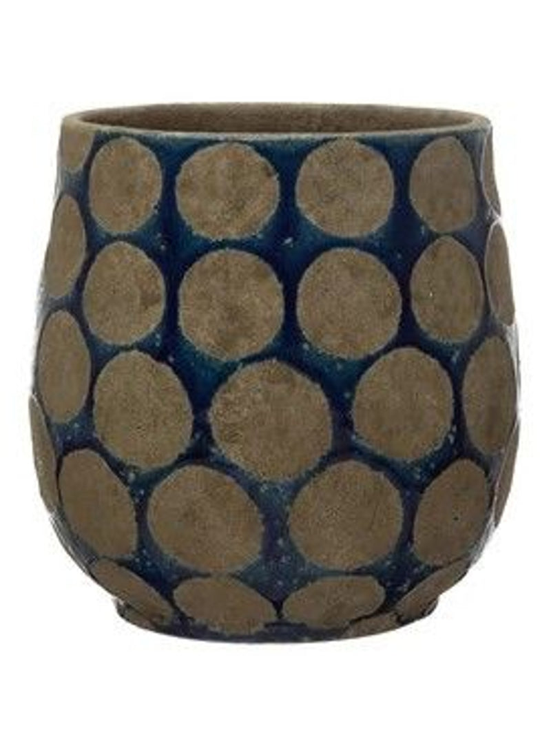 Terracotta Vase | Dark Blue / Cement