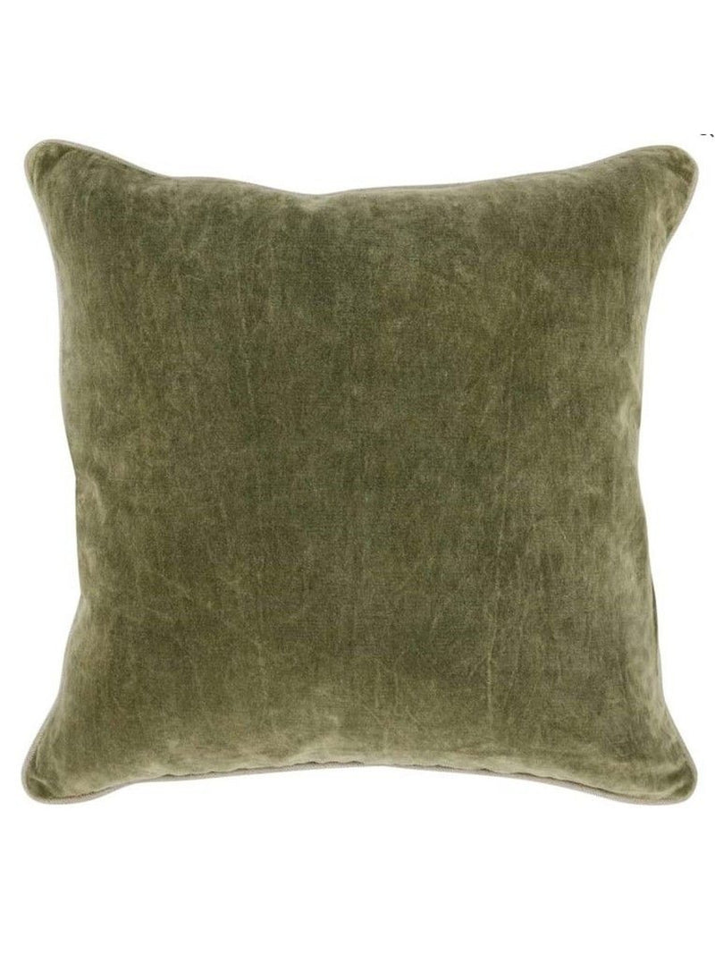 Heirloom Velvet Pillow 22" | Moss