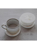 Snowflake Inlay Marble Coasters