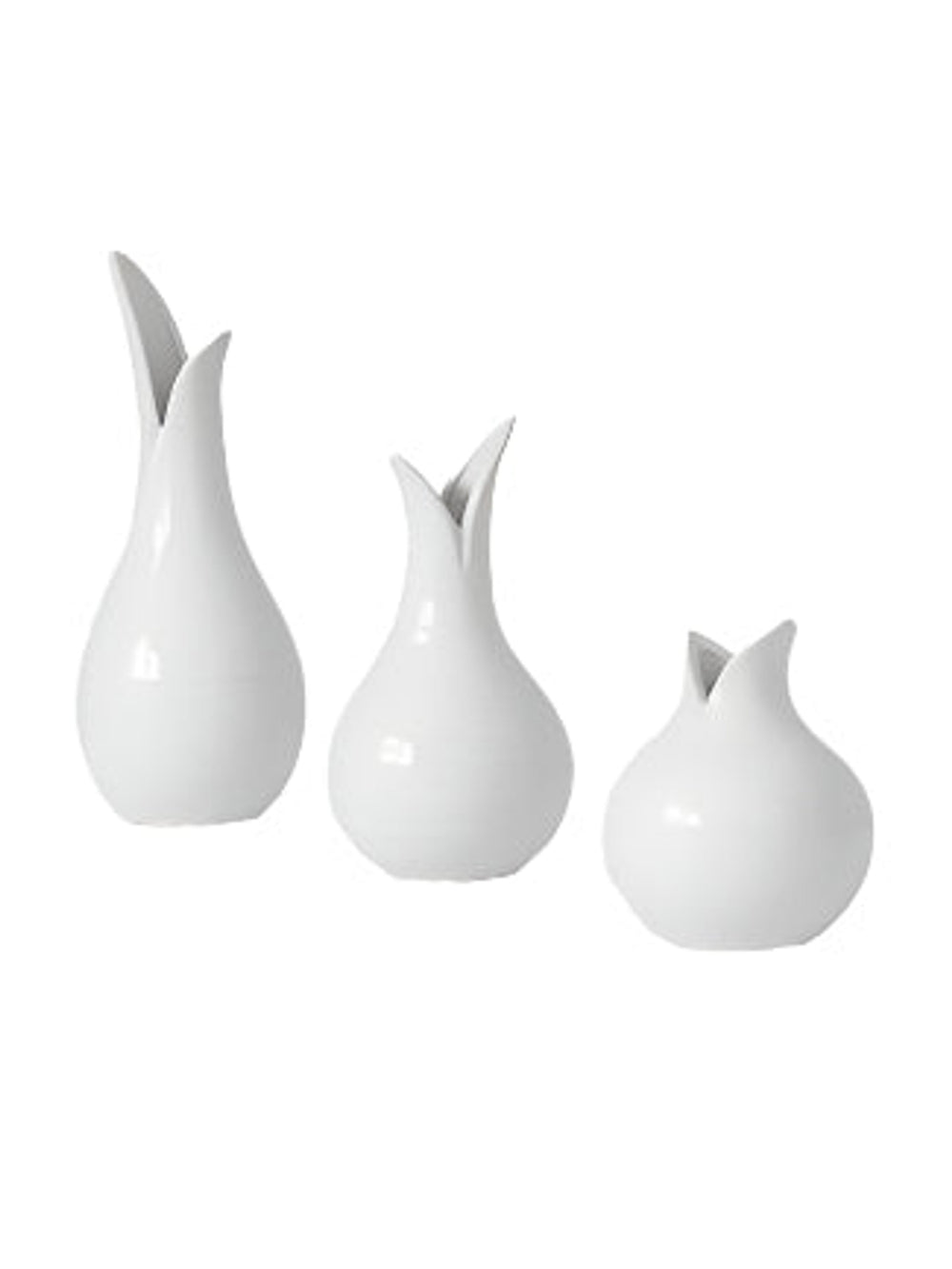 White Bud Vases/ Set of 3