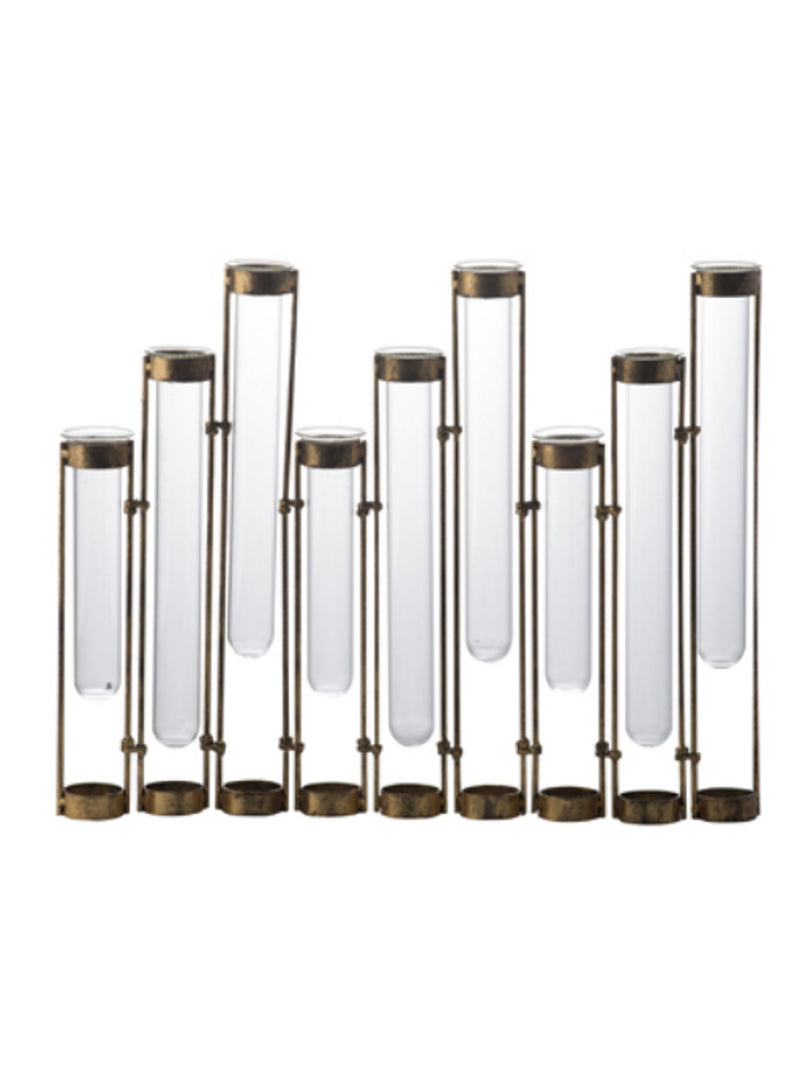 Angie Staggered Glass Vial Vase