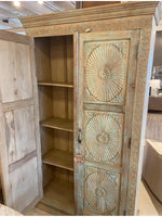 Circular Carved Teak Cabinet