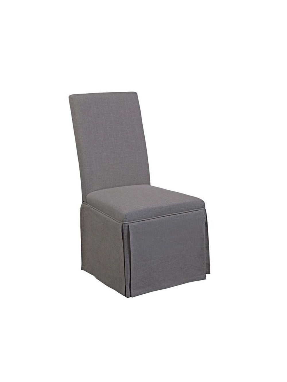 Parker Skirted Dining Chair | Grey Linen