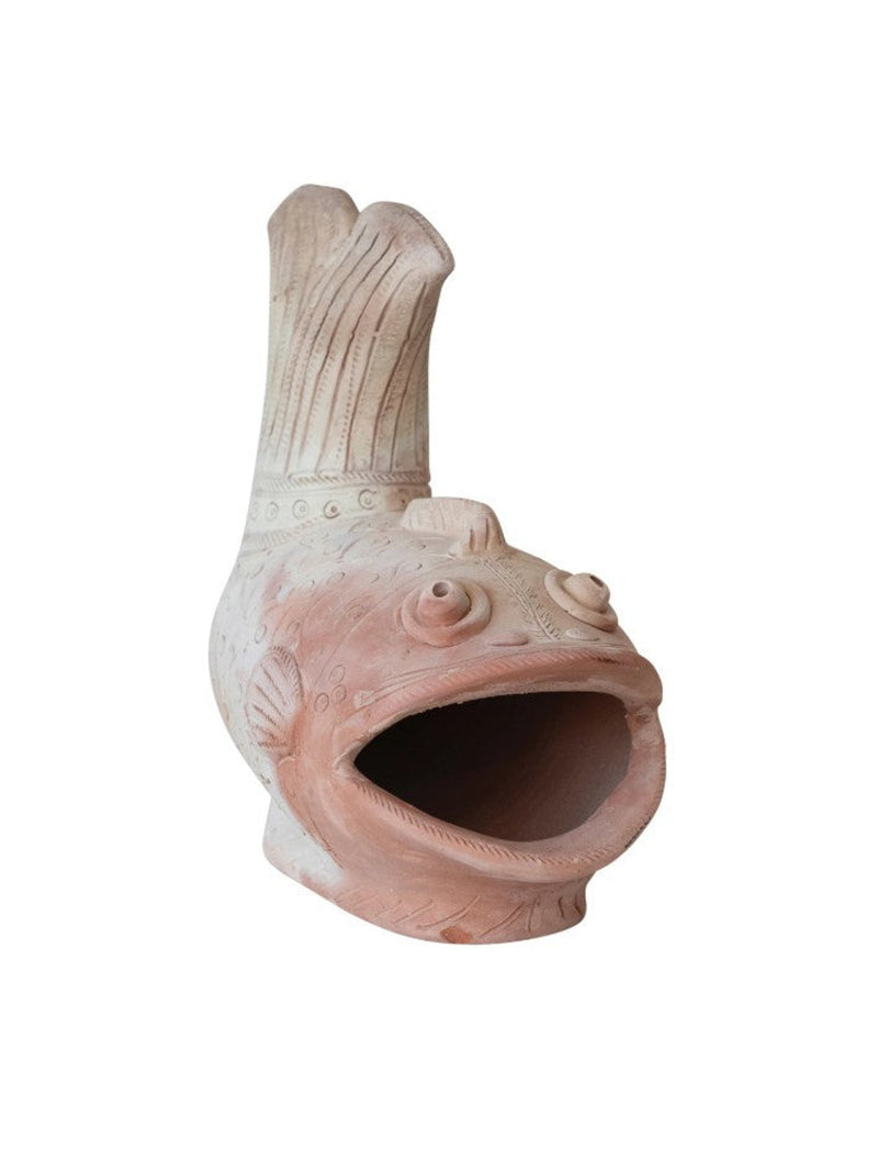 Terra-Cotta Fish Shaped Container