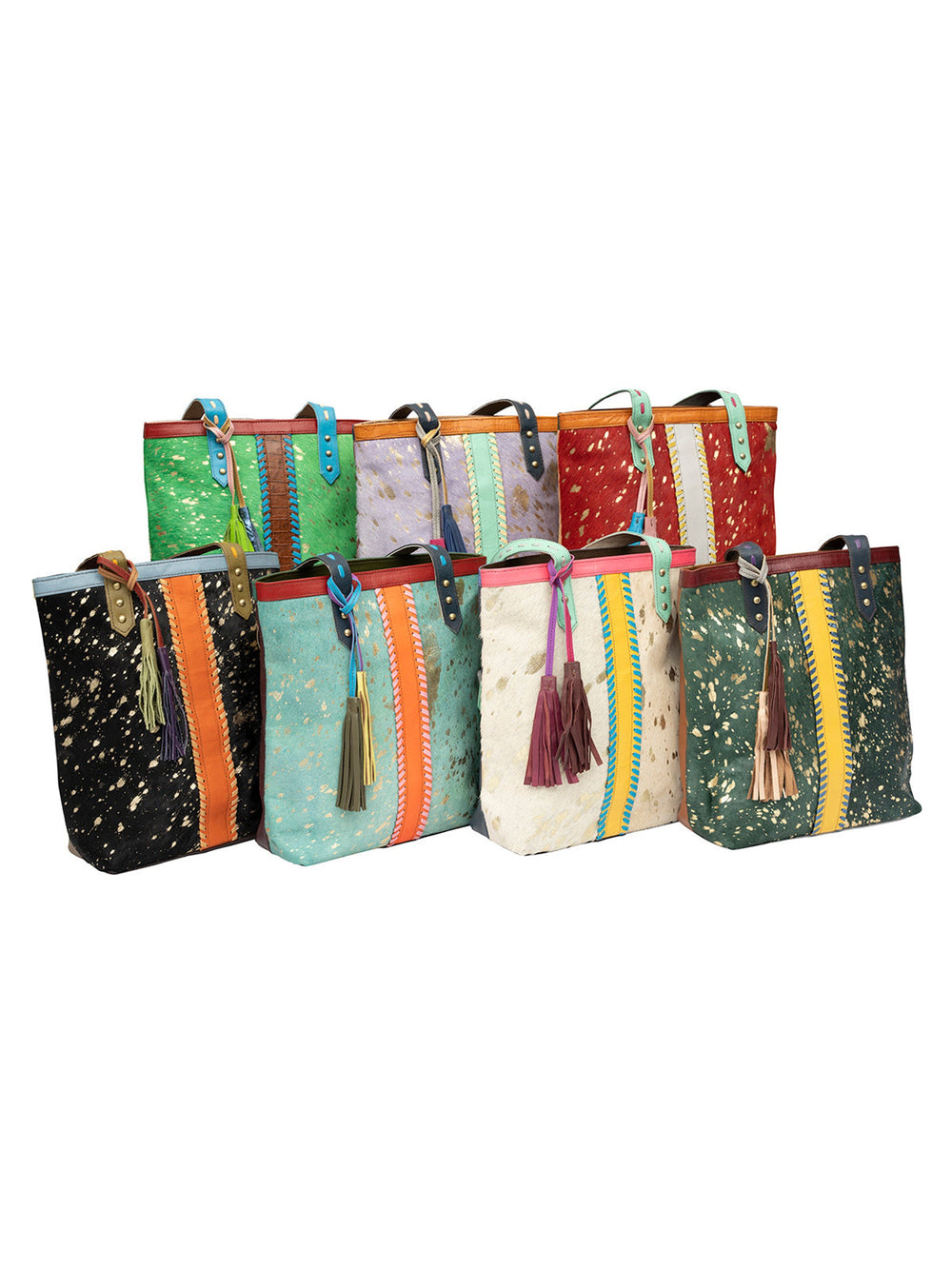 Bright Hair on Hide Totes