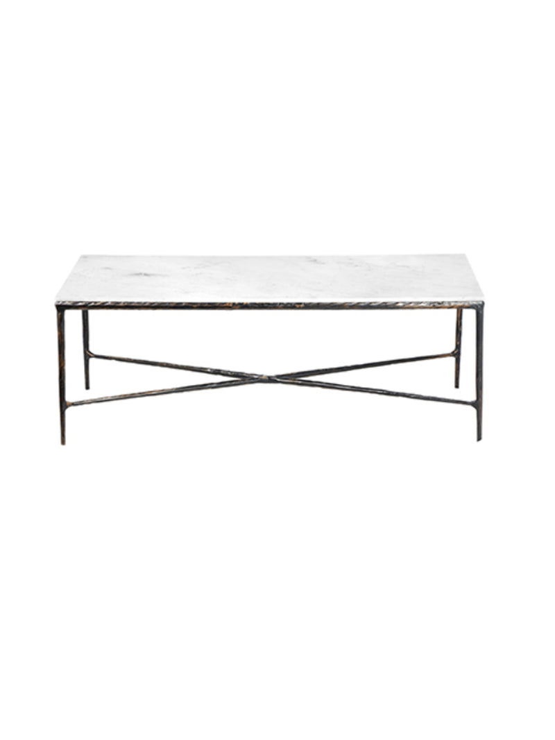 Marble and Bronze Coffee Table