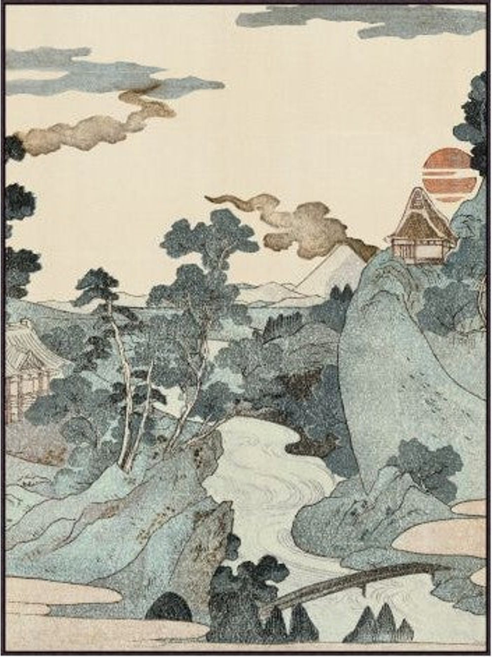 Atmospheric Landscape in Blues