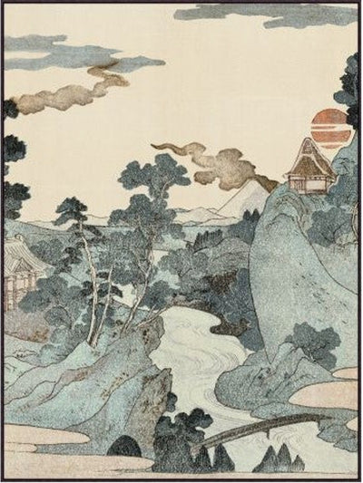 Atmospheric Landscape in Blues