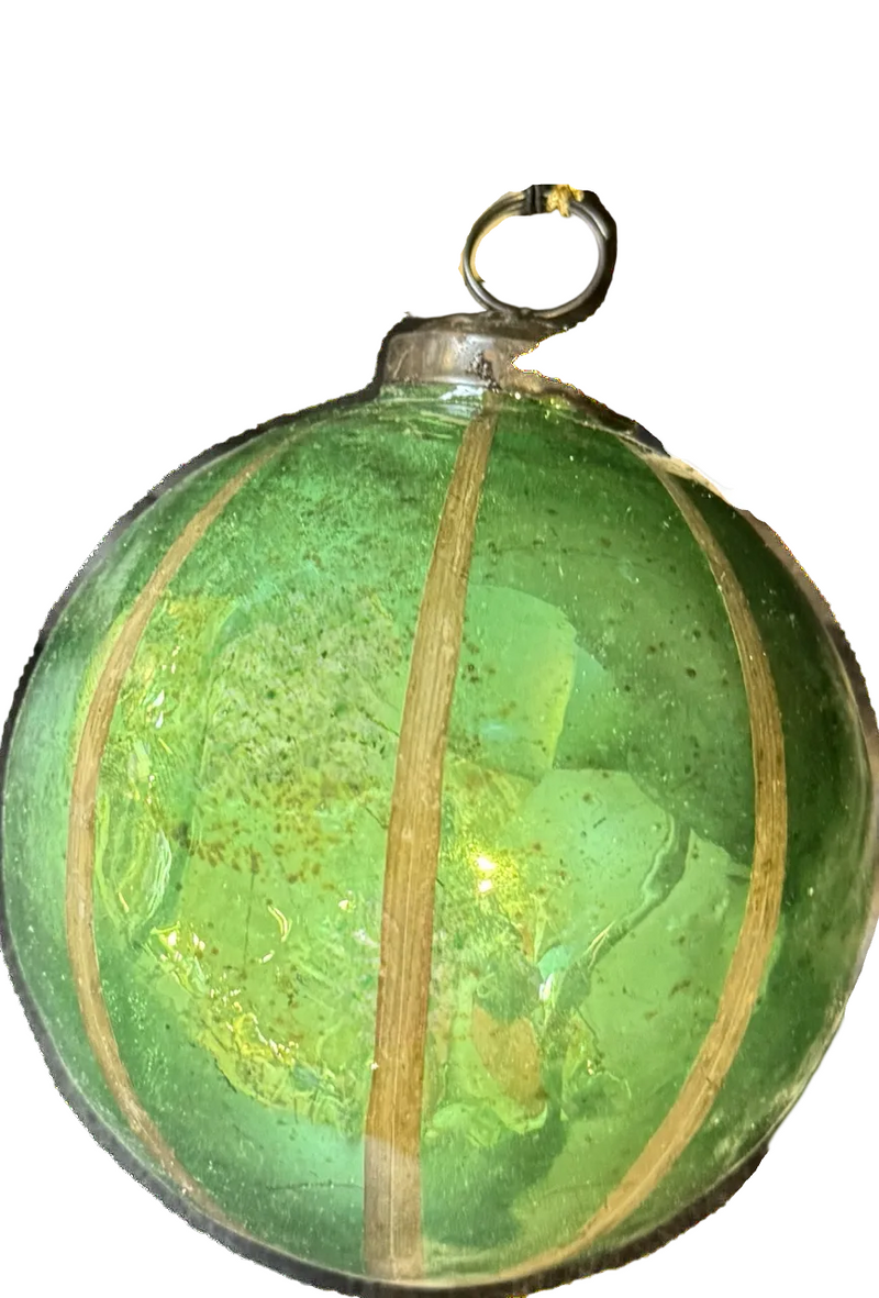 Vintage 4" Glass Ball Ornament