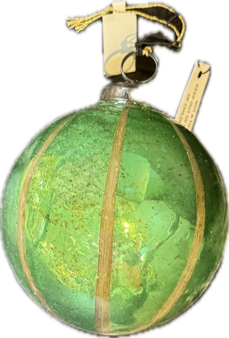 Vintage 6" Glass Ball Ornament