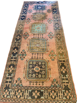 Vintage Turkish Oushak Rug |  5' x 12'3