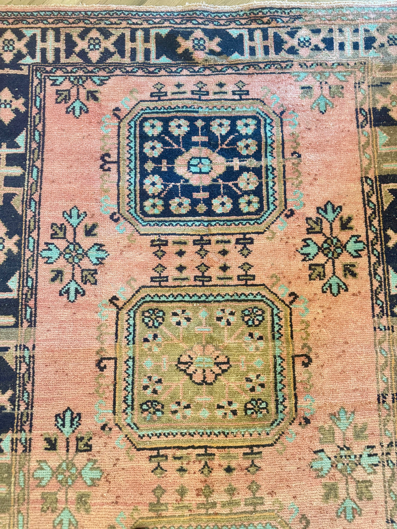 Vintage Turkish Oushak Rug |  5' x 12'3"