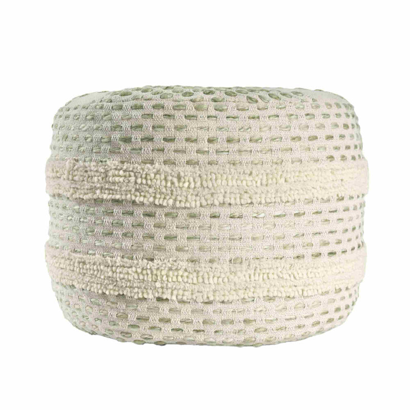 Sage/Ivory Pouf