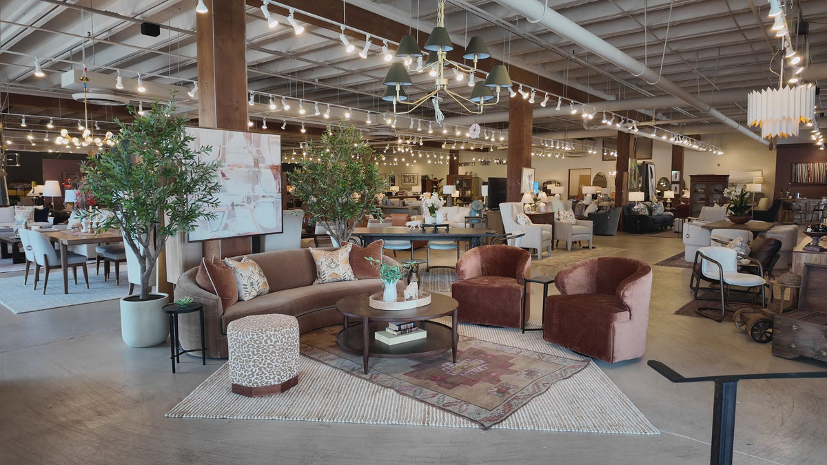 The Merridian showroom floor, set in room vignettes