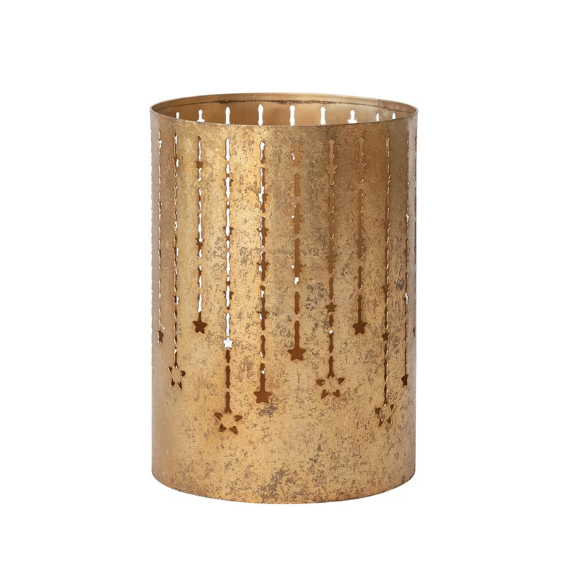 7" Gold Votive Holder