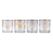 Etched Gold Glass Votive-4 Styles