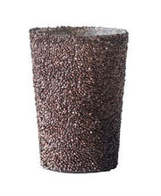 Glass Tealight Holder w/ Copper Beads