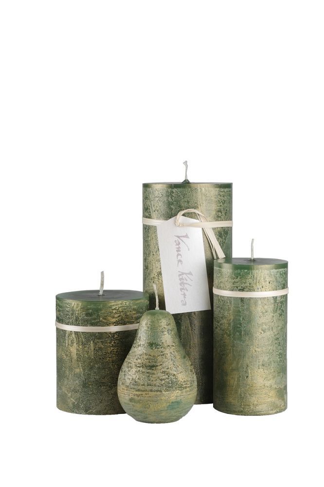 Ritz Timber Pillar - Green/Gold