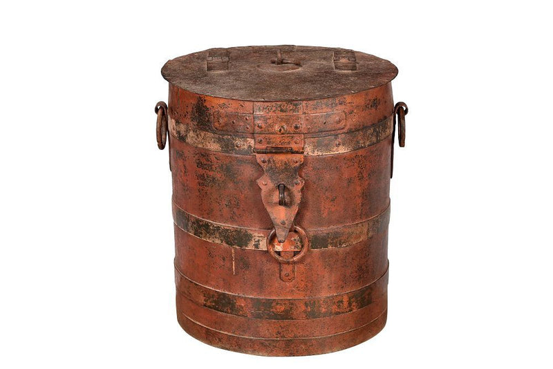 Metal Side Table, Distressed