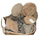 Wooden Carved Plate w Std