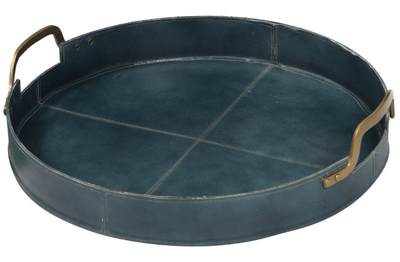 Tinsley Leather Server | Blue