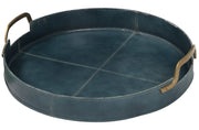 Tinsley Leather Server | Blue