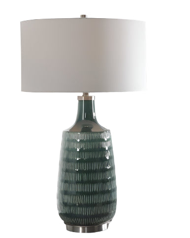 Scouts Glaze Ceramic Lamp | Teal