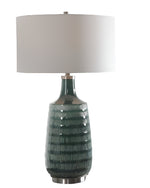 Scouts Glaze Ceramic Lamp | Teal