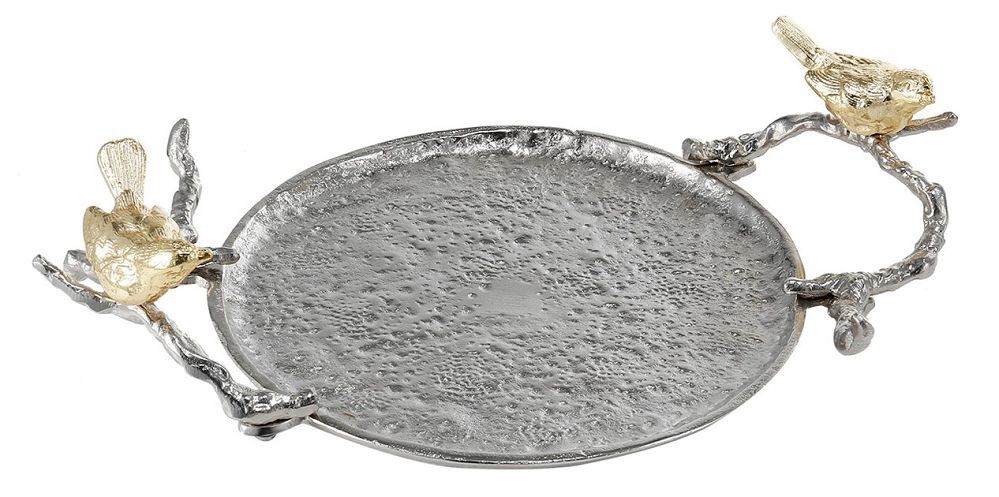 Alana Tray w/Birds on Handles 14”