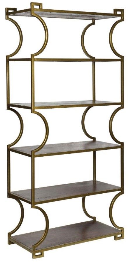 Ervin Bookcase | Brass | Wood