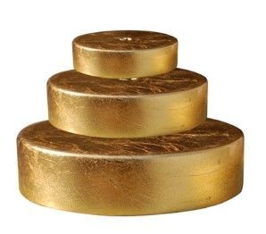 Round Gold Leaf Base 6.5"